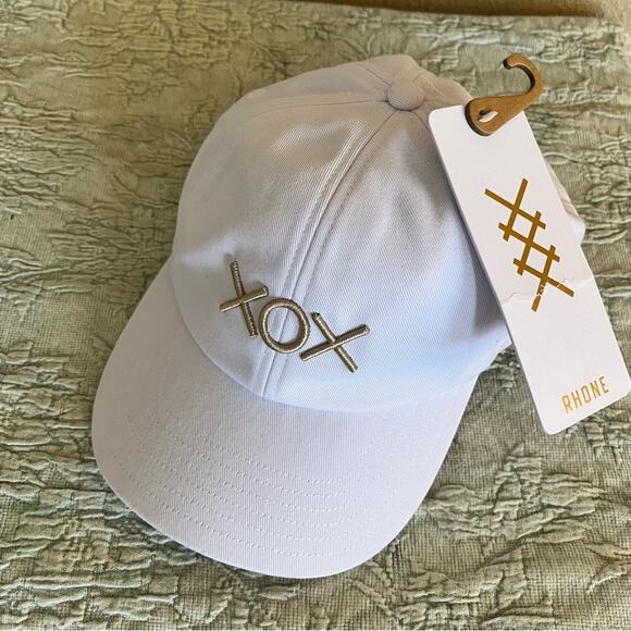 Rhone Everyday Hat Xox White and Gold Dad Hat - Picture 2 of 12